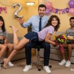 Three Spanked Girls birthday team